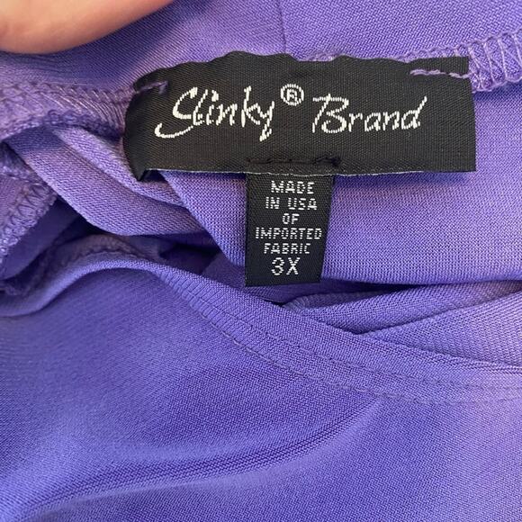 Slinky Brand NWOT 2 PACK Retro Vibrant Purple Choker Collar Soft Travel Tunic 3X - Picture 7 of 15